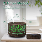 Diffusers for Essential Oils Large Room,600ml Essential Oil Diffusers for Home,Waterless Auto Off 7 Colors Changed 3 Mist Modes,Cool Mist Humidifiers for House Bedroom Decor,Gifts,Dark Wood