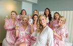 Women's Pure Short Satin Robes Bridesmaid and Bride Silky Robes Summer Sleepwear