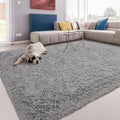 Softlife Area Rug for Living Room, Fluffy Shag Plush 5.3x7.6 Grey Rugs for Bedroom Girls, Shaggy Soft Fuzzy Kids Large Carpet for Dorm Bedside Ultra Cozy Non-Slip Indoor Decor