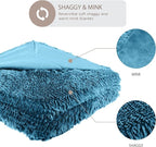 Hyde Lane Dark Teal Fuzzy Throw Blanket for Couch Sofa, Reversible Ultra Soft Faux Fur Throws, Plush Fluffy Blankets | 60x80 Peacock Blue