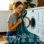 Satin Sheets King [4-Piece, Teal] Hotel Luxury Silky Bed Sheets - Extra Soft 1800 Microfiber Sheet Set, Wrinkle, Fade, Stain Resistant - Deep Pocket Fitted Sheet, Flat Sheet, Pillow Cases