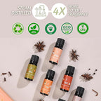 Folkulture Fall is in The Air Essential Oils Set of 6 | Diffuser Fragrance Oils for Home | Vanilla, Pumpkin Spice & More | Aromatherapy Gift for Fall, New Year & Valentine’s Day
