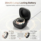 Smart Ring for Women,Fitness & Activity Tracker with Blood Pressure/Heart Rate Monitor, Sleep Tracker, Step Counter, IP68 Waterproof Ring for iOS&Android,Fast Charge,No Subscription (Rose Gold,Size9）