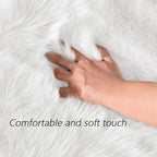 Latepis White Faux Fur Rug 3x5, Faux Sheepskin Rugs for Living Room, Fluffy Washable Rug for Bedroom Dorm Luxury Room Decor, Furry Rugs, Rectangle