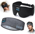 2-Pack Sleep Mask with Bluetooth Headphones & Sleep Headphones Headband Wireless, Ultra-Thin Stereo Speakers for Side Sleepers Perfect for Insomnia, Yoga, Air Travel, Meditation