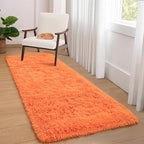 Softlife Orange Area Rug for Bedroom, Fluffy Shag Plush Rugs for Living Room Girls, Shaggy Throw Carpet for Kids Soft Fuzzy Runner for Hallways Dorm Small 2x6 Runners for Bedside Indoor