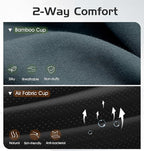 Bluetooth Sleep Mask, 2 in 1 Bamboo Cotton 3D Sleeping Headphones for Side Sleepers Sleep Mask with Timming Setting, Blackout Eye Mask for Sleeping Travel Meditation Men Women
