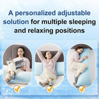 EASELAND Firm Pillows Shredded Memory Foam with Adjustable Fill - Body Size Set of 1, Removable Cooling Cover for Hot Sleepers, Cool Bed Pillow for Side Back Stomach Sleepers