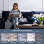 Bedsure Throw Blankets for Couch - Textured Chunky Knit Woven Chenille Blanket - Super Soft, Warm Decorative Boho Throw with Tassels for Bed, Sofa and Living Room Decor, Grey, 50x60 Inches