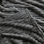 Nestl Grey Blanket King Size for Bed - Cozy Warm Fuzzy Blankets for Women, Plush Large Fleece Throws for Girls - Gray, 108 x 90 Inches