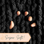 Adyrescia Chunky Knit Blanket Throw | 100% Hand Knit with Jumbo Chenille Yarn (50"x60", Raven Black)