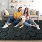 Fluffy 5x8 Area Rugs for Bedroom Living Room,Thick Shag Throw Floor Carpet,Soft Shaggy Bedside Non-Slip Rug Dusk Gery
