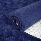 ISEAU Fluffy Rug Carpets Soft Shaggy Area Rugs Indoor Floor Mats for Kids Room Fuzzy Carpet Comfy Cute Nursery Mat Bedside Rug for Boys Girls Bedroom Living Room Home Decor, 6ft x 9ft, Light Navy