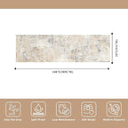 3x10 ft Long Hallway Runner Rug – Non-Slip Washable Kitchen Floor Rug with Rubber Backing, Modern Low Pile Thin Wide Carpet Runners for Bedroom, Entryway Indoor (Gold Grey,3x10)