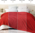 Exclusivo Mezcla Fleece King Size Bed Blanket, Ultra Soft, Lightweight and Fuzzy Red Blanket for Women, Home Decor, 90x104 Inches