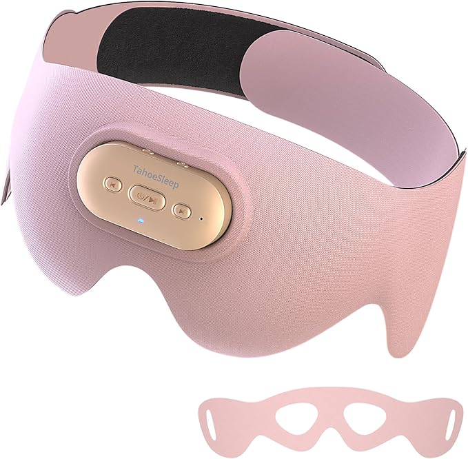 Sleep Headphones for Side Sleepers, Ultra-Thin Adjustable Stereo Speakers, Sleep Mask with Bluetooth 5.4, 64H Playtime, Comfortable for Sleeping, Travel & Meditation, Unique Gifts for Women