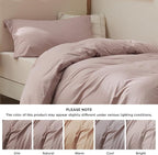 Bedsure Duvet Cover Twin/Twin XL Size - Soft Double Brushed Bedding Set for Kids & Adults, Zipper Closure, 2 Pieces, Includes 1 Duvet Cover (68"x90") & 1 Pillow Sham, NO Comforter, Dusty Rose