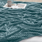 Nestl Stone Blue Microfiber Throw Blanket - Fuzzy, Lightweight, Cozy, 50x60 in, All Seasons, Machine Washable