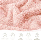 Exclusivo Mezcla Fleece King Size Bed Blanket, Ultra Soft, Lightweight and Fuzzy Light Pink Blanket for Women, Home Decor, 90x104 Inches
