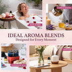 SLASHOME Floral Essential Oils Set - 8×10ml, Essential Oils for Home Diffusers, Candle Making & Soap Scents, Spa Gift Box with Rose, Jasmine, Gardenia & More,Ideal Gift Box
