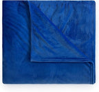 Fleece Blanket Full/Queen - 80x90 Inch Lightweight & Buttery-Soft Throw for Bed, Sofa, Camping | 300GSM Cloud-Touch Microfiber | Cozy Essentials for Travel & Movie Nights, (Blue)