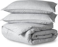 Bare Home Bedding Duvet Cover King Size - Premium 1800 Super Soft Collection - Lightweight, Cooling - Soft Breathable Bedding Duvet Cover (King, Heathered Pewter)
