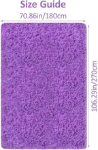 Fluffy Rugs for Living Room 6x9 Purple Shaggy Rug for Bedroom Girls Non Slip Modern Indoor Furry Floor Carpet Washable Plush Fuzzy Kids Carpet for Nursery Teen Dorm Room