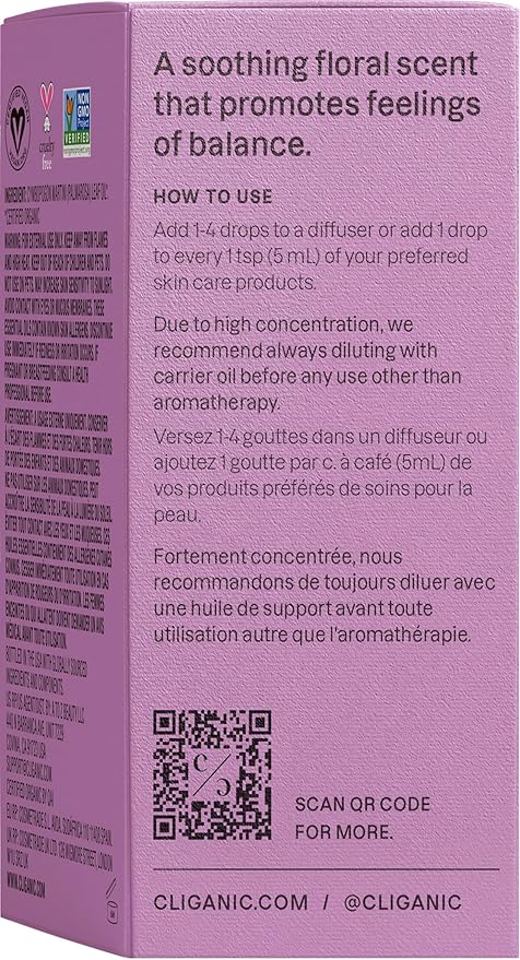 Cliganic USDA Organic Palmarosa Essential Oil, 1oz - 100% Pure Natural Undiluted for Aromatherapy | Non-GMO
