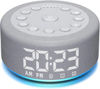Plug-in Sound White Noise Machine Brown Noise Machine & Alarm Clock with Rechargeable Backup Battery Night Light Dual Alarms 30 Sleeping Sounds for Baby Kids Adults 5 Timers 15 Wake Up Sounds & Memory