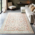 Washable 5x7 Area Rugs Floral Rugs for Bedroom Washable Non Slip Low Pile Soft Carpet for Living Room Bedroom Dinning Room CRYPTOLITE