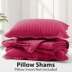 IR Imperial Rooms 8 Pack Quilt King Size Bedding (106" x 96") - Bulk Wholesale for Hotels, Guest Bedroom & Airbnbs - Lightweight Microfiber Reversible Embossed Quilts Bedspread (Pink)