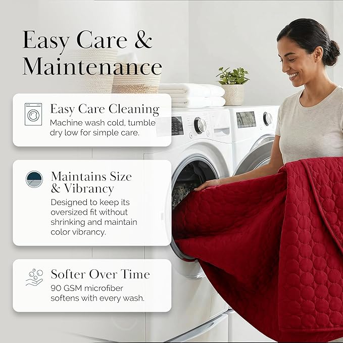 Southshore Fine Living, Inc. Lightweight Quilt, Oversized Quilts for King Bed, Soft Coverlet, 3-Piece Bedspread Set with Two Matching Quilted Pillow Shams, California/King Quilt Sets, Chili Pepper