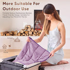 Purple Weighted Lap Blanket for Adults 5lbs, 29"x33" Cooling Heavy Throw Blanket, Portable Travel Weighted Blankets, Soft Small Blankets Gift for Sleeping