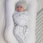 Ely's & Co. Adjustable Swaddles for Newborn, Baby Swaddles 0-3 Months, Swaddle Sack for Baby Girl/Boy, 2 Pack (Grey Star)