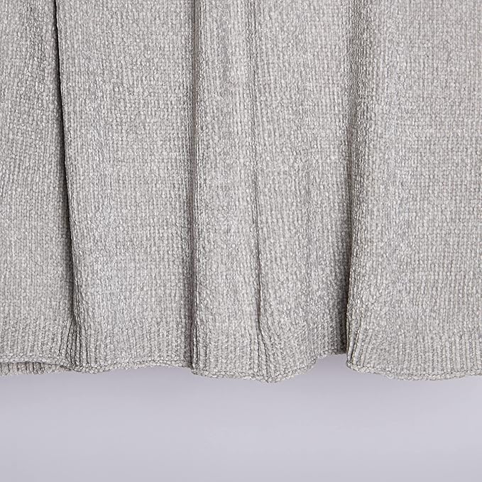 Best Home Fashion Super Soft Luxe Sheen Chenille Throw Blanket, Warm and Cozy Knitted Decorative Blanket for Sofa, Couch and Bed All Seasons 50 x 60 Inches- Light Grey