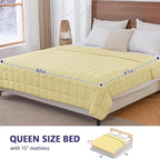 King Size Weighted Blanket for Adults (20 lbs, 80” x 87”, Yellow) Cooling Heavy Blanket for Sleeping Perfect for 190-210 lbs, Breathable Blanket for Adults & Couple All Season, Machine Washable