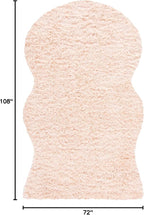 SAFAVIEH Faux Sheep Skin Collection 6' x 9' Light Pink FSS115U Silken Glam 2.35-inch Thick Area Rug
