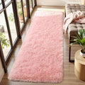 Macgace Light Pink Runner Rug for Girls Room, 2x6 Washable Hallway Area Rugs for Bedroom Living Room Kitchen Laundry, Long Shag Rug with Non Slip Rubber Backing Soft Entryway Carpet