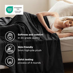 Bedsure GentleSoft Fleece Bed Blankets Full Size Black - Soft Lightweight Plush Fuzzy Cozy Luxury Blanket Microfiber, 84x90 inches