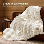Bedsure GentleSoft Fluffy Fuzzy Twin Blanket, Soft Cozy Fleece Faux Fur Blanket for Twin Size Bed, Cream Decorations Minky Velvet Couch Cover, Thick Warm Plush Women Men Birthday Gifts, 870GSM, Cream