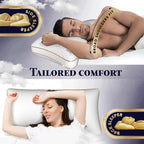 Royal Therapy Queen 2 Pack Memory Foam Pillow, Adjustable Shredded Odor-Free Cut-Out Bed Pillow for Neck & Shoulder Pain Relief, Breathable Support for Back, Stomach, Side Sleepers, BioForm