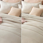 Bedsure California King Comforter Set - Cooling and Warm Bed Set, Linen Reversible Bedding for All Season, 3 Pieces, 1 California King Size Comforter (104"x96") and 2 Pillow Cases (20"x36")