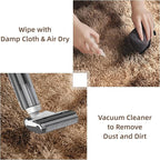 Litanika 8x10 Shag Area Rug for Living Room Bedroom, Tie-Dyed Brown High Pile Soft Plush Shaggy Furry Bedside Playroom Dorm Carpet, Non-Slip, Non-Shedding Modern Indoor Floor Rug