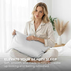Satin Pillowcase 2 Pack - Queen Size (20"x30", White) - Silky Pillow Cases for Hair and Skin - Satin Pillow Covers with Envelope Closure - Extra Soft Premium Microfiber