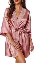 Avidlove Women's Kimono Robe Short Satin Pure Short Silky Robes