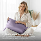 Satin Pillowcase 2 Pack - Queen Size (20"x30", Lavender) - Silky Pillow Cases for Hair and Skin - Satin Pillow Covers with Envelope Closure - Extra Soft Premium Microfiber