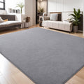 Keeko 7x10 Area Rugs for Living Room, Soft Modern Bedroom Large Rugs Indoor Non Slip Fluffy Rug Minimalist Low Pile Carpet Washable Rug for Kids Boys Girls Dorm Classroom Nursery Home Decor Grey
