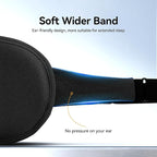 Blackout Sleep Mask for Men & Women: Weighted 3D Contoured Night Eye Cover, Zero Pressure Adjustable Strap & Breathable Fabric, Airplane Travel, Road Trips, Students,Meditation & Yoga Essentials,Black