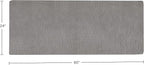 Home-Complete Faux Fur Bath Mat – 24x60-Inch Nonslip Jacquard Faux Fur Washable Rug for Bathroom or Kitchen, Gray