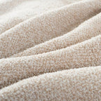Carriediosa Heather Throw Blanket 50" X 60", 400GSM Ultra Soft Microfiber Fuzzy Fluffy Reversible Knitted Blankets Cozy Plush Lightweight and Warm Fall Throws for Couch, Bed, Sofa, Taupe